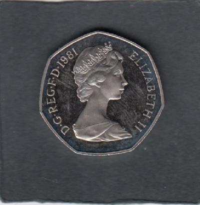 Beschrijving: 50 Pence ELIZABETH II